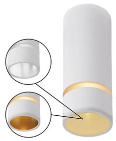 Spot aplicat tavan SPLIT alb L-10,2cm