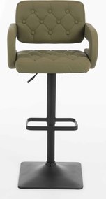 HR8403KW Scaun Khaki Piele Ecologica Premium Soft cu Bază Neagră