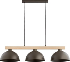 Lustră pe cablu VERTA 3xE27/15W/230V maro/bej