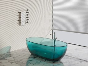 Cada Freestanding AquaVibe Crystal 170, Ovală, Transparentă, 170 cm