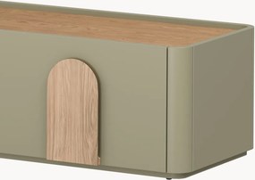 Comodă TV Amilio 170 cm cu sertar - eucalipt / stejar baltic dune / mânere stejar natural