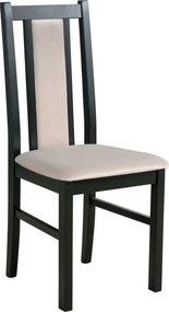 Scaun BOS 14, bej/negru, stofa clasica/lemn de fag, 43x40x94 cm