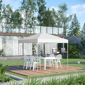 Outsunny Pavilion Pop Up Rezistent la Apă 2.45x2.45m cu Frânghii și Cuie din Oțel, Material Oxford, Albastru | Aosom Romania