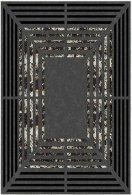 Covor M5131 - V2, 80x120 cm, forma dreptunghiulara, poliester, negru/g
