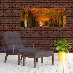 Tablou - Bulevardul de copaci în toamnă (120x50 cm)