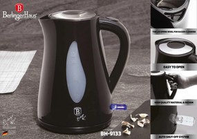 Fierbator apa cu termostat, 1,7L, 2200W, Black Silver