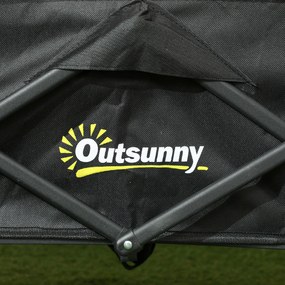 Outsunny Cărucior de Grădină Pliabil și Compact, Cărucior Multifuncțional cu Roți Universale și Mâner Reglabil pentru Sport, Camping, Cumpărături, Negru | Aosom Romania