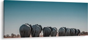 Tablou - Plecarea elefanților (120x50 cm)