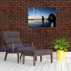 Tabloul - plaja în apus de soare (70x50 cm)