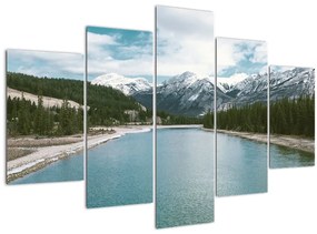 Tablou cu peisaj montan (150x105 cm)