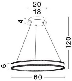 Lustra suspendata LED design circular Alaro 60cm NVL-9019725