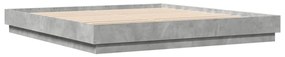 3209838 vidaXL Cadru de pat, gri beton, 180x200 cm, lemn prelucrat
