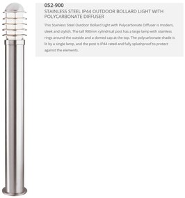 Stalp iluminat exterior IP44 Louvre H-90cm 052-900 SRT