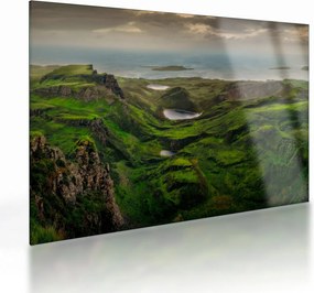 Tablou pe sticlă - Quiraing, Scoția (70x50 cm)