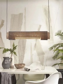 Lustra eco din bambus Bhutan cilinder 85cm, bl/nat