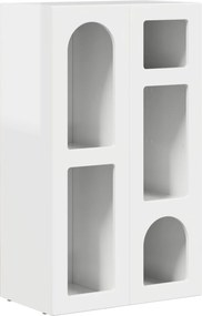 vidaXL Bufet Alb lucios 59 x 35 x 100,5 cm Lemn compozit