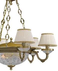 Candelabru din alama 6 brate design italian 6402