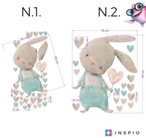 INSPIO Iepuraș cu inimioară - autocolant pentru perete
