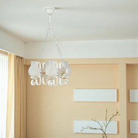 Brilagi - Lustru cu lanț QUEEN 4xE14/40W/230V fag/crem