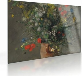 Tablou pe sticlă - Auguste Renoir, Flowers in a Vase, reproducere (70x50 cm)