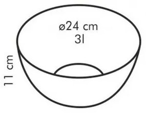 Bol din sticlă Tescoma GIRO, 24 cm