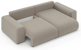 Colțar bej extensibil/cu spațiu de depozitare (cu colț variabil) Luma – Ropez