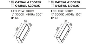 Aplica LED ambientala pentru exterior IP65 Lot alb