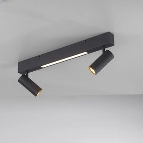 Schöner Wohnen 11793-18 - Spot LED DANTE 2xGU10/10W+LED/7,2W negru