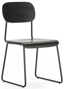 Scaune de dining negre 2 buc. Aira – Marckeric