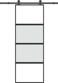 vidaXL Ușă glisantă cu set de feronerie sticlă temperată și aluminiu