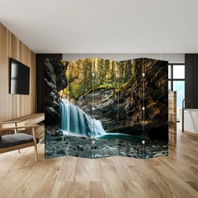 Paravan - Cascada de pădure (210x170 cm)
