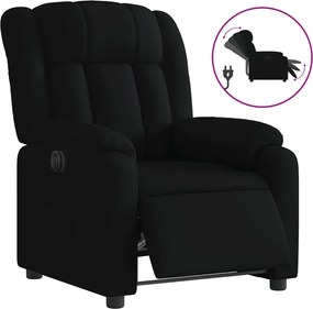 vidaXL Fotoliu rabatabil electric, negru, material textil