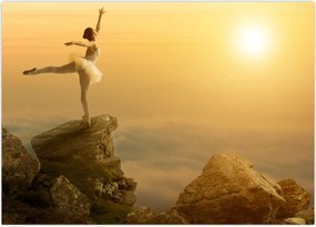 Tablou - Balerină pe stâncă (70x50 cm)