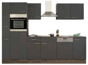 Mobilă de bucătărie Yorki 310, corp din stejar Yorki, cu față antracit satinat