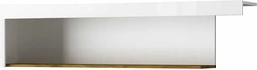 Raft TORINO, alb lucios, 130x22x31 cm