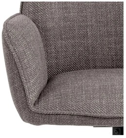 Set de scaune de sufragerie gri deschis cu cotiere 2 buc. tapițat Glenda – Actona