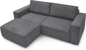 Canapea extensibilă din reiat Bobochic Paris Nihad, 245 cm, gri închis