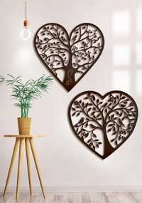 Set 2 decoratiuni de perete HEART, metal, 60X60 cm
