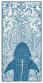 Prosop de plajă albastru 90x180 cm Shark – DecoKing