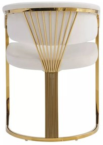 Scaun Crown velvet bej deschis/auriu Blu22