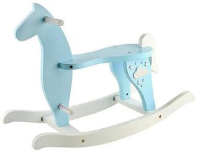 Balansoar Tip Calut din Lemn Natural pentru Copii NOVOKIDS™ Happy Horse, Design Scandinav, Fara Margini Ascutite, Dimensiuni 68x27x49 CM, Model