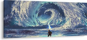 Tablou - Ilustrație a unui băiat cu o suliță (120x50 cm)