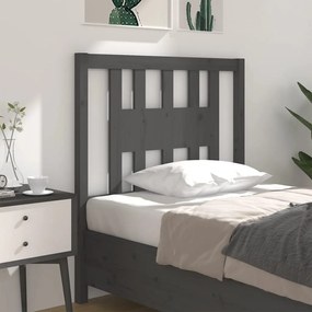 vidaXL Tăblie de pat, gri, 81x4x100 cm, lemn masiv de pin