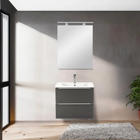 Dulap inferior Vario Trim 60 cu lavoar alb-antracit