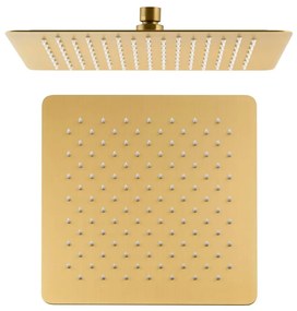 Cap de duș auriu din oțel inoxidabil Slim – Sapho