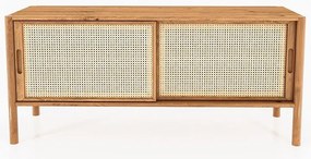 Masă TV din lemn de stejar 142x64 cm Pola - The Beds