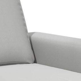 Canapea cu 3 locuri, gri deschis, 210 cm, tesatura microfibra Gri deschis, 244 x 77 x 80 cm