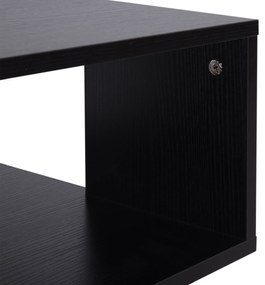 HOMCOM Măsuță de Cafea cu 3 Etajere, Mobilier Modern pentru Living, Negru, 40x40x43cm | Aosom Romania