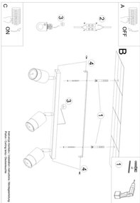 Spot NERO 3xGU10/40W/230V negru/auriu Sollux SL.1071