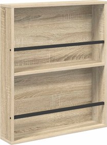 vidaXL Raft pentru reviste Stejar Sonoma 60 x 12 x 70 cm Lemn compozit
